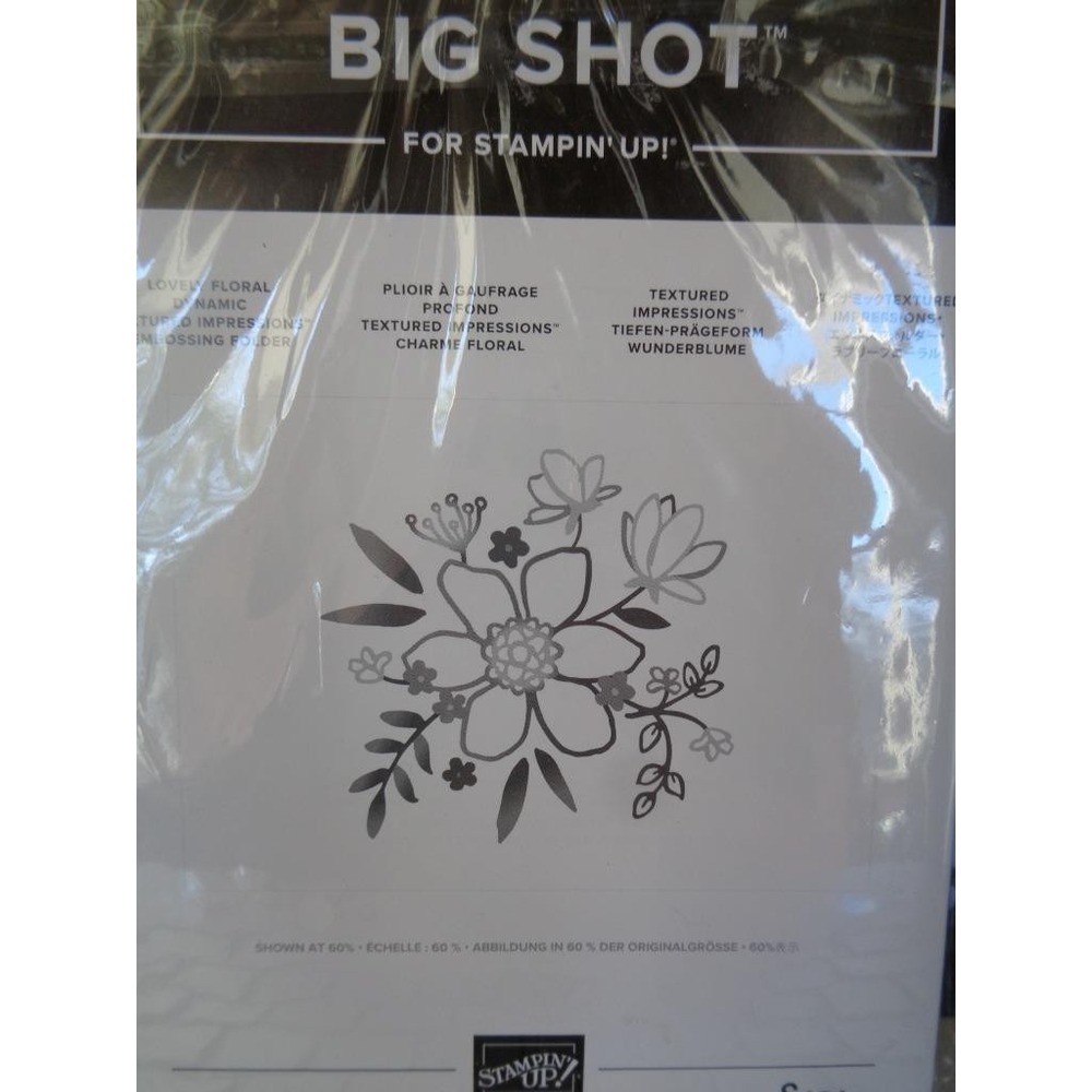 Stampin' Up Lovely Floral Embossing Folder Textured Sizzix Big Shot